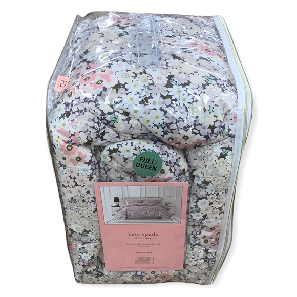 ♠️kate spade 100% Cotton Daisy Garden Full Queen Comforter Set 3-Piece - Picture 7 of 11